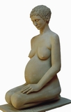 Schwangere aus Keramik